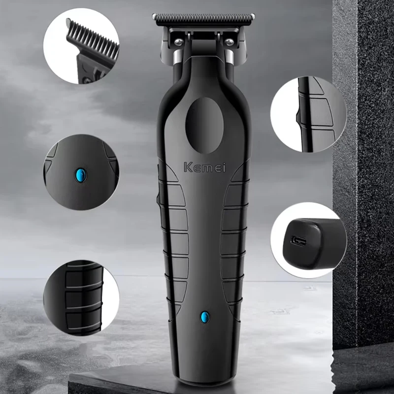 Kemei Electric Hair Trimmer Shaver Home Trimmers for Men Hair Clipper Professional Rechargeable Shavers Barber Cutting Machine 3
