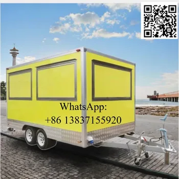Food Truck Personalizzato per Fast Food, Rimorchio per Catering Pizza, Hamburger, Hot Dog, Attrezzatura Piccola Conforme agli Standard UE
