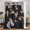 Kpop-BTS Knee Blanket for Sofa Decoration Fluffy Plaid Kid's Blanket King Size Luxury Throw Blankets and Throws Cobija Winter & 1