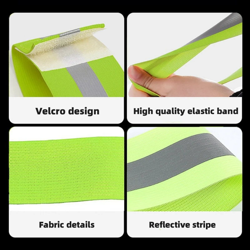반사 스포츠 손목 밴드 탄성 손목 밴드, 야외 스포츠 안전 반사 손목 밴드, 야간 달리기 사이클링 손목 밴드, 신제품