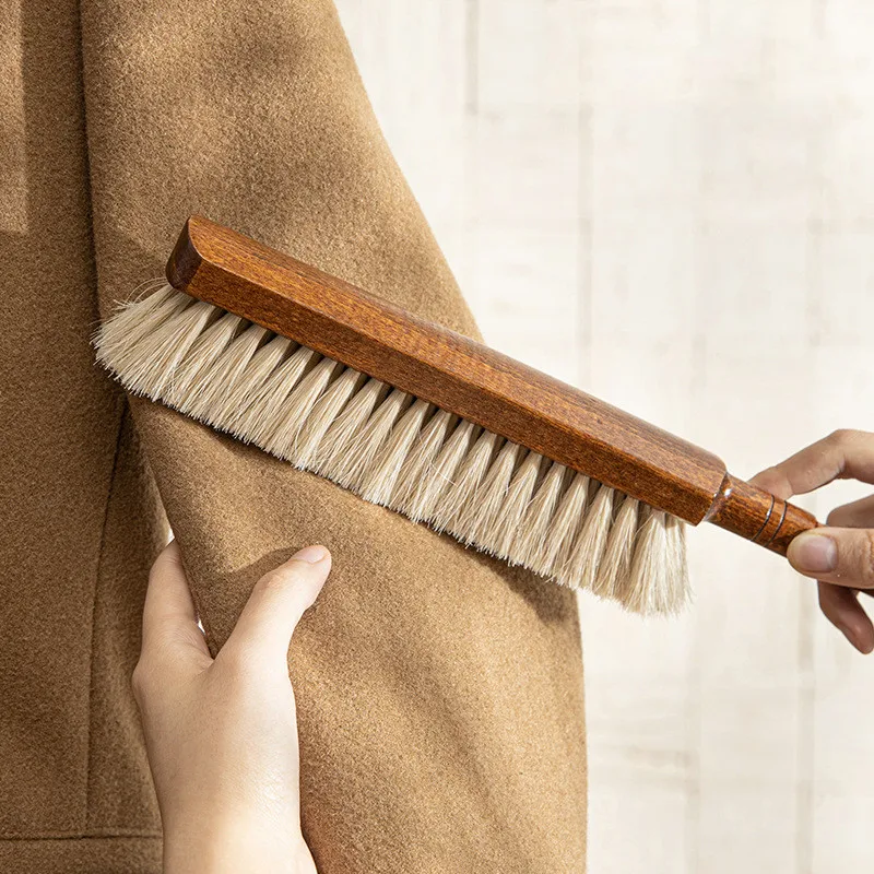 

2023 Horsehair Bed Brush Household Bed Bedroom Cleaning Artifacts Car Dust Long Handle Beech Soft Brush Household Cleaning Tool