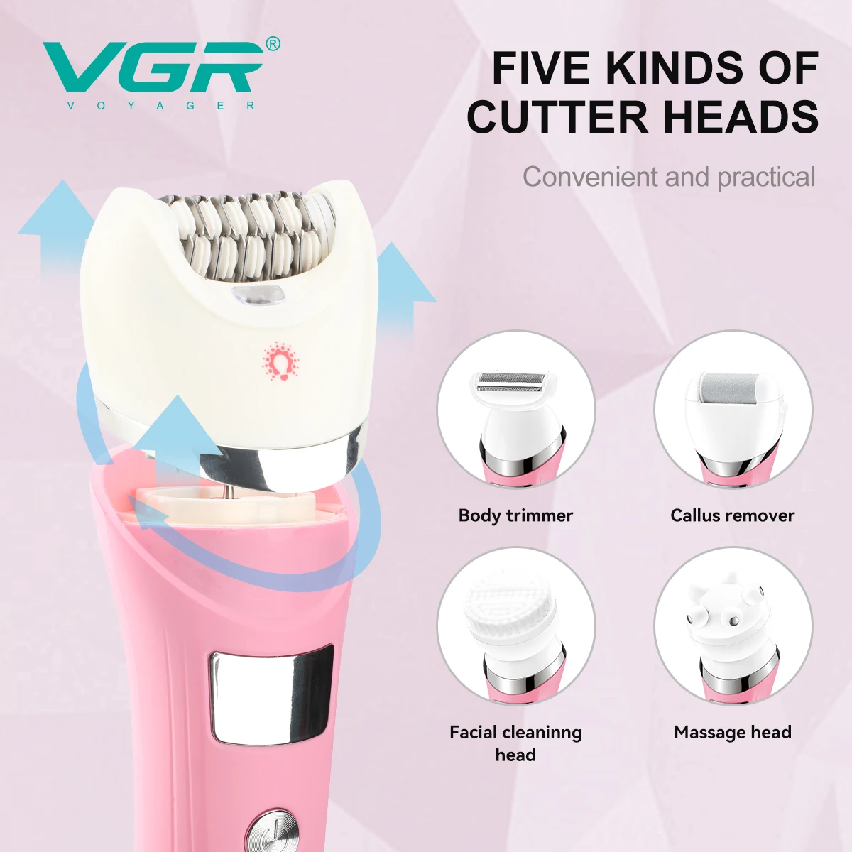 VGR V-759 5-in-1 مجموعة تشذيب الشعر متعددة الوظائف...
