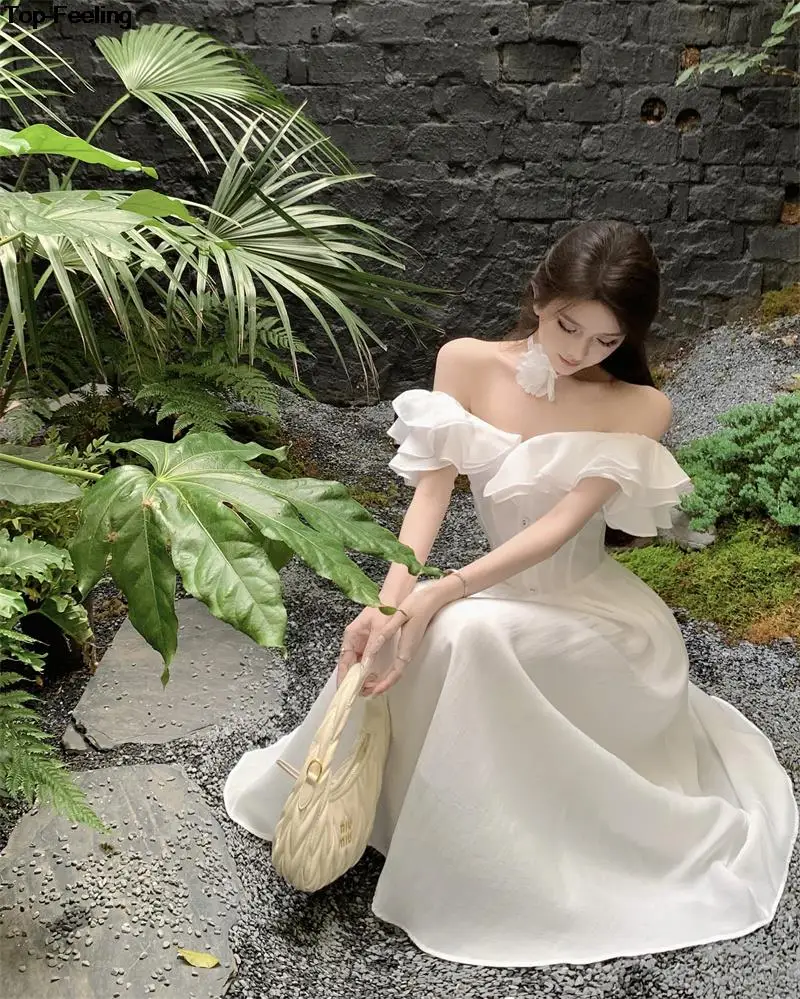 Summer New Floral Midi Dresses for Women Elegant Casual Birthday Party Dress Vintage Chic A-Line Prom Robe Wedding Vestido Mujer