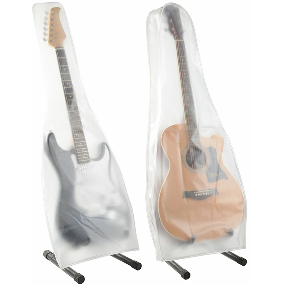 Guitar Dust Cover Transparent Translucent Dust proof Waterproof Acoustic Electric Guitar Cover