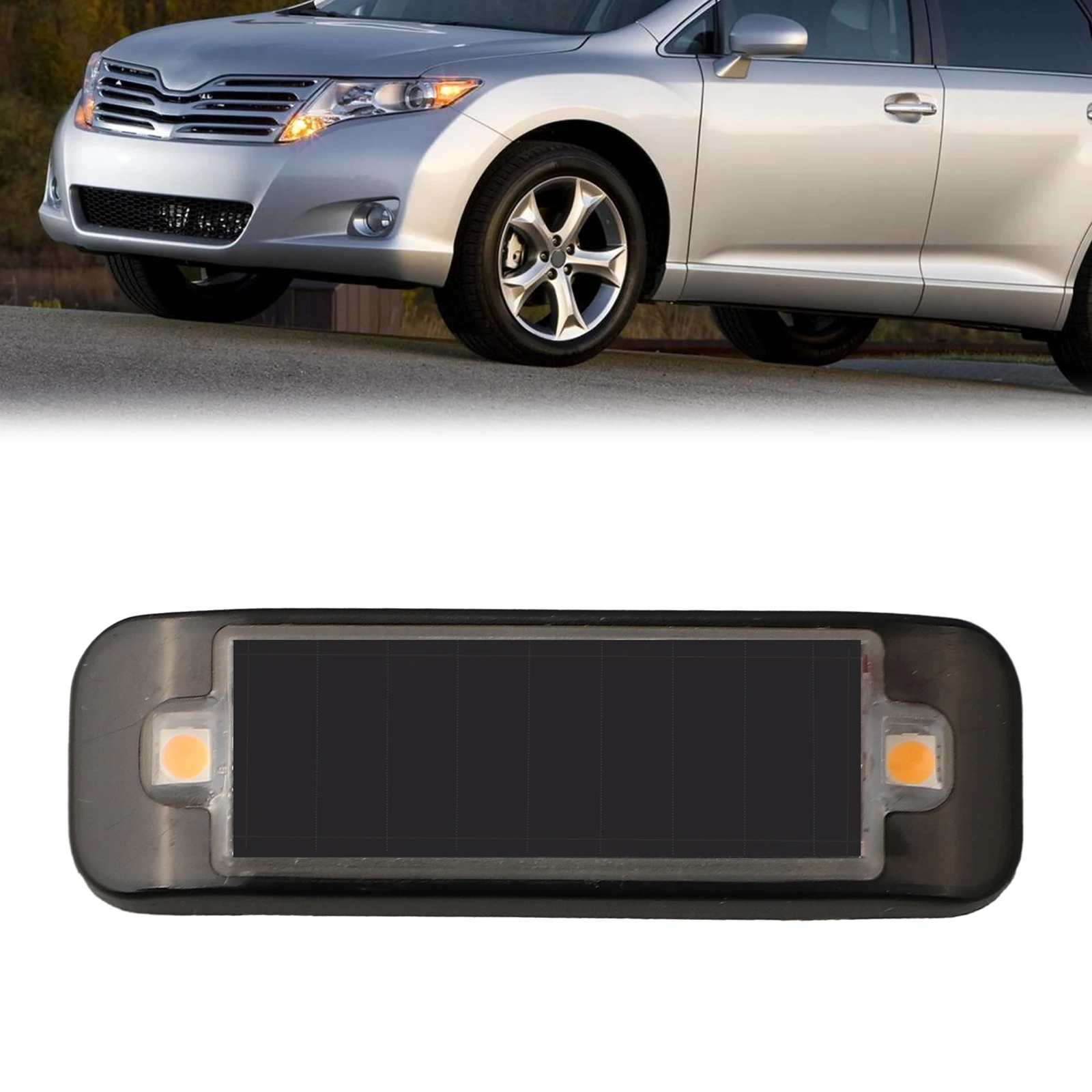 

Solar Powered Car LED Light - 3W, 12V, Red, Blue, Green, Yellow, ABS Material, 53x16x8mm, Waterproof