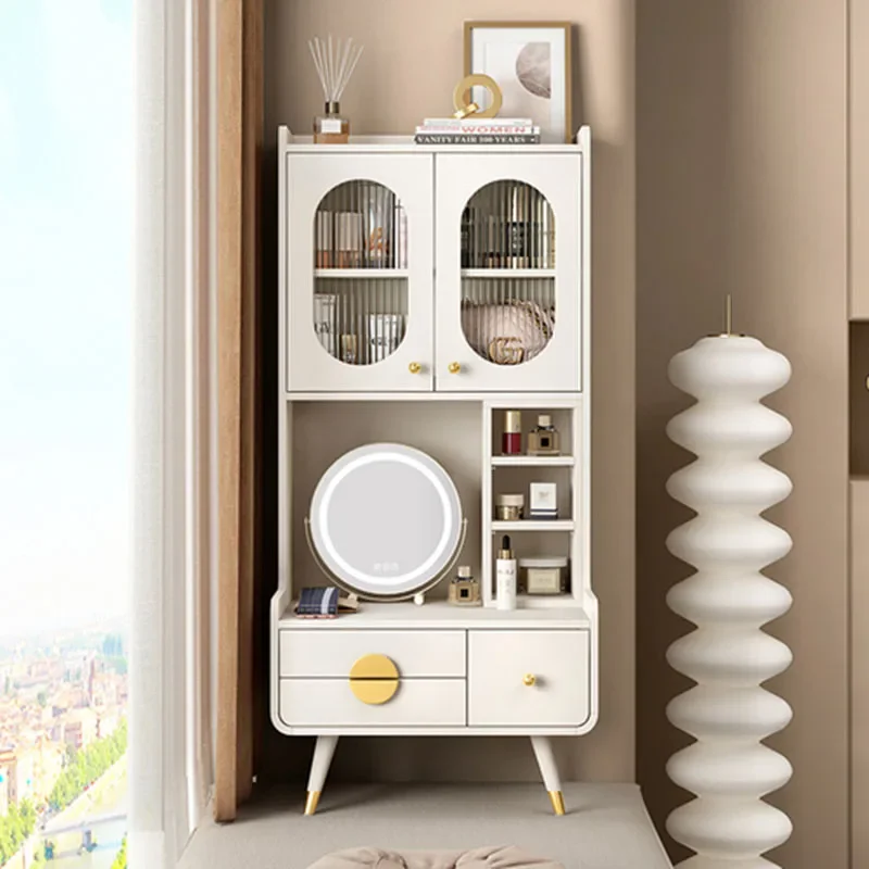 Items makeup dressing table box container drawer nordic organizer woman coiffeuse dressers luxury dressing table mobile vanity desk storage nordic wood cabinet dressing table organizer Schmink Tisch bedroom furniture