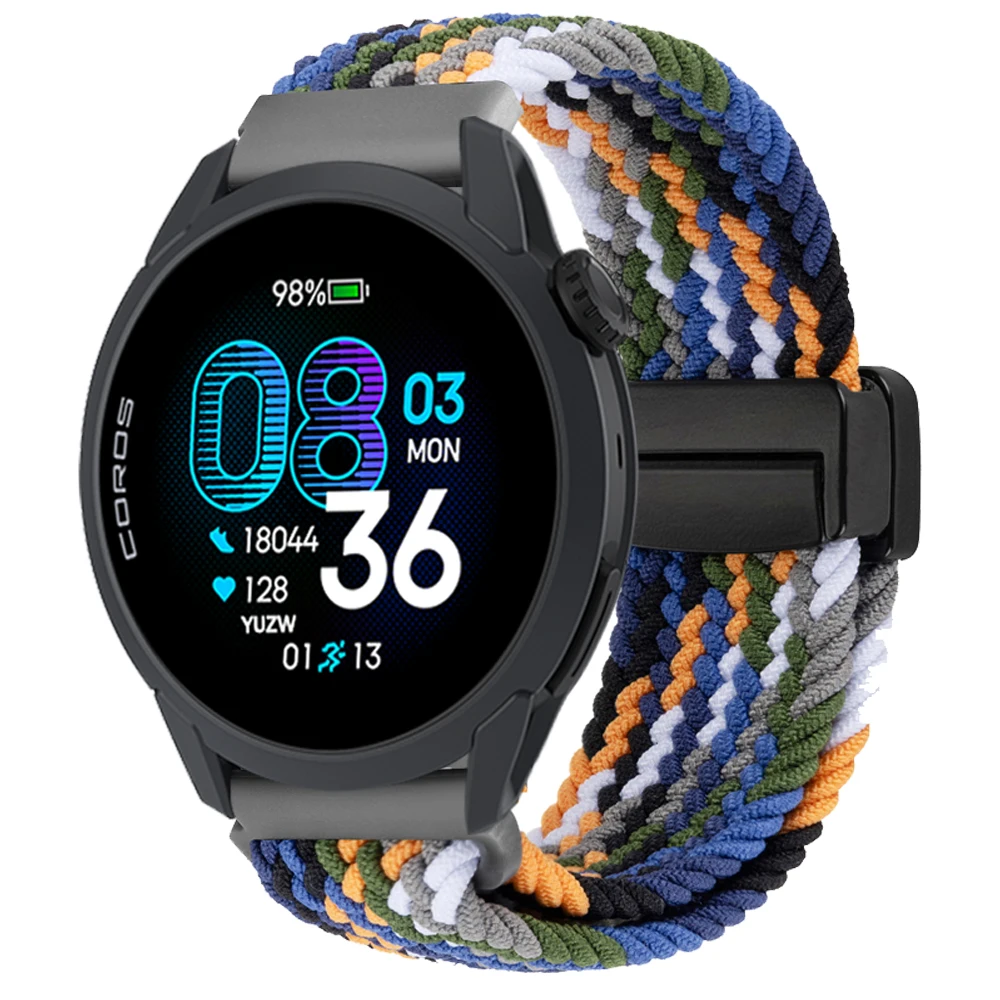 Braided Velcro Strap, 20mm 22mm Adjustable Watch Band
