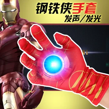 Newest Iron Man Toys Anime The Avengers Ironman Glove Emitter Sound Light Action Figures Creative Toys Chirstmas Gifts