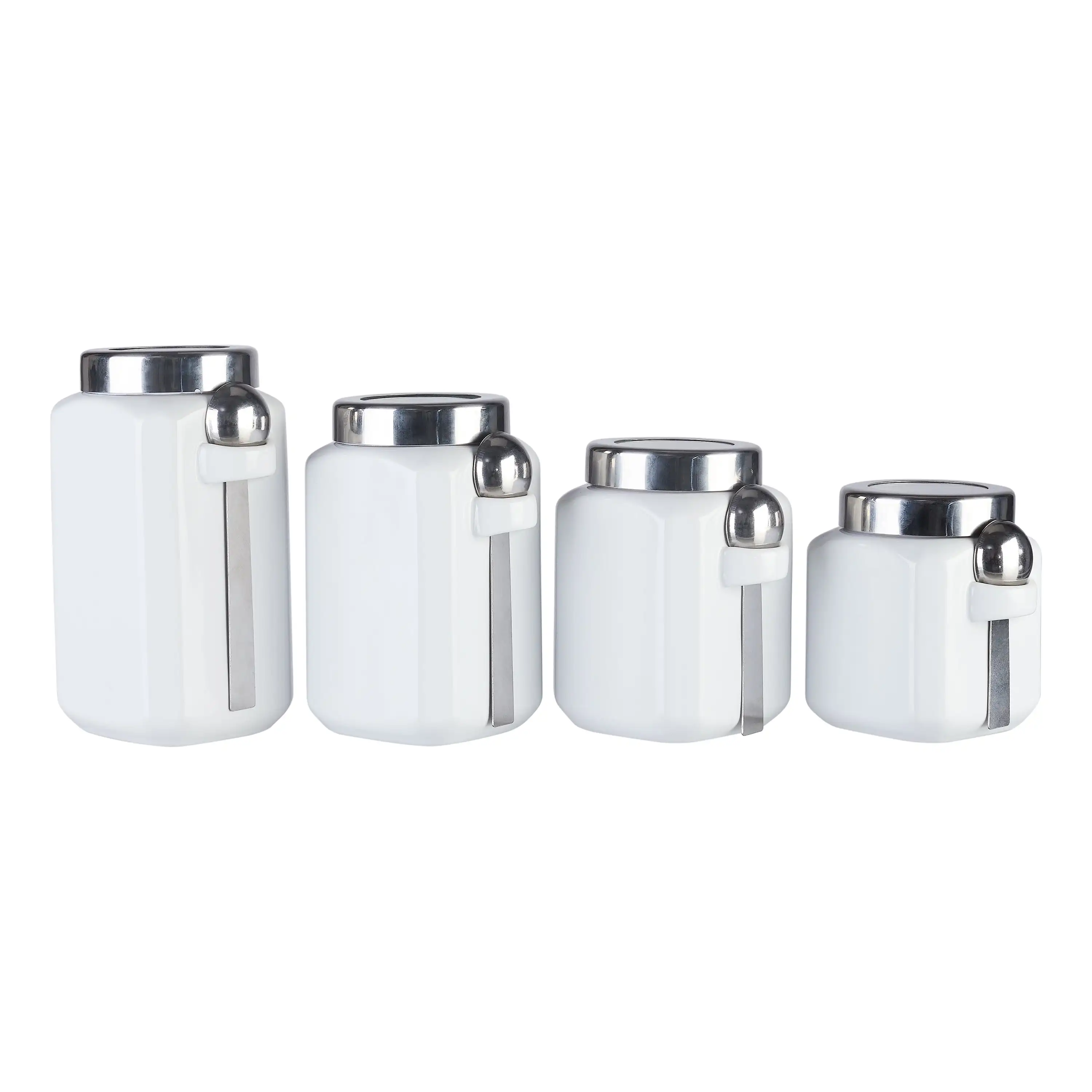 

4-Piece Canister Set, Arctic White Durable