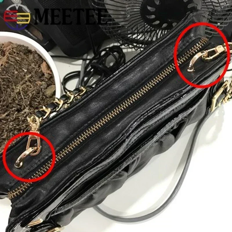 Meetee 10Pcs D 링 금속 아치 브리지 버클 가방 스트랩 후크 O 링 사이드 클립 걸쇠 벨트 버클 핸드백 하드웨어 액세서리