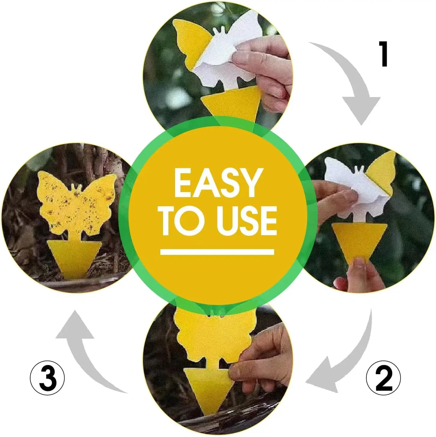 Universal Non-Toxic Flying Insect Traps - Indoor & Outdoor, Kid & Pet Safe, Economical Pack