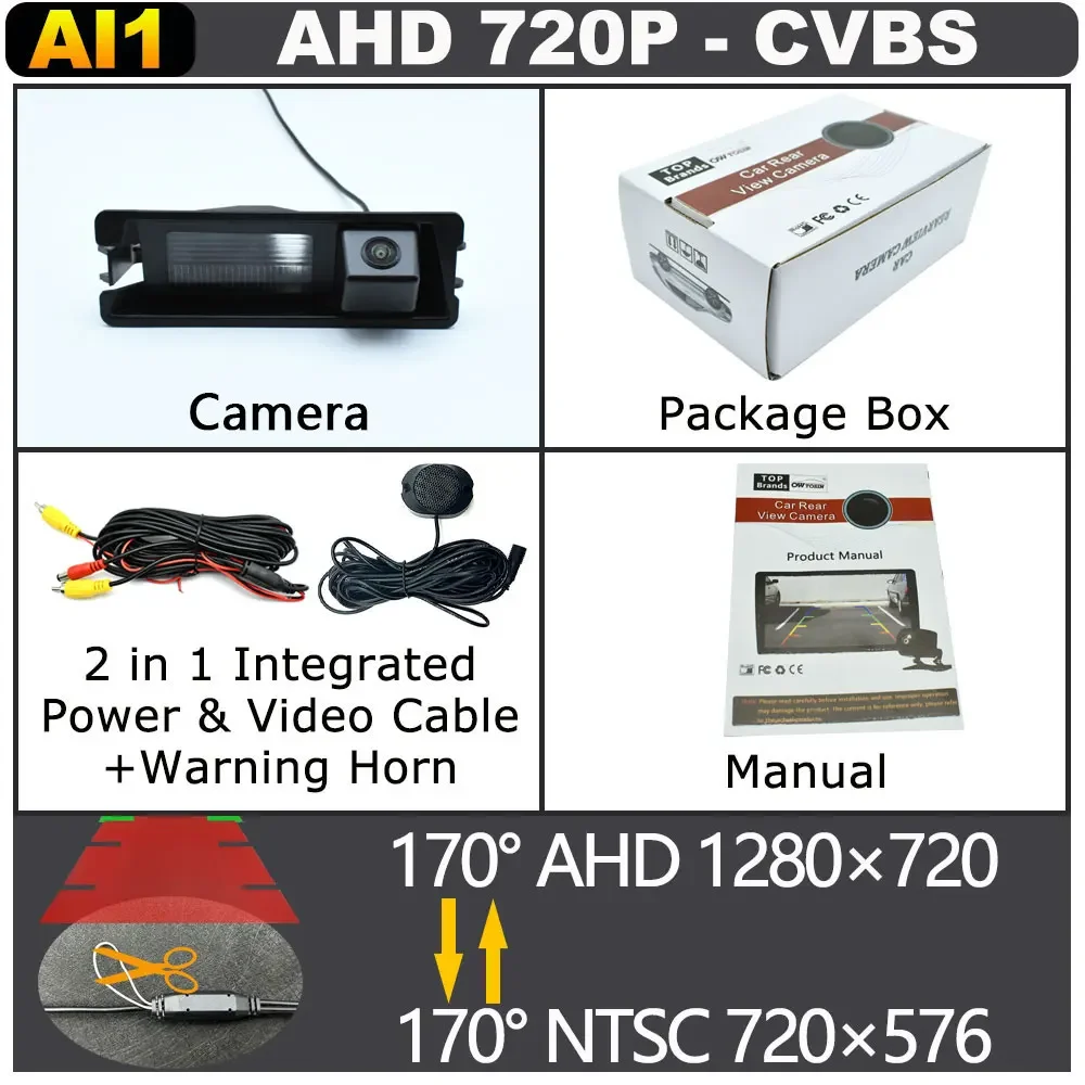 Caméra De Recul HD CCD 20mm Pour Nissan Micra / Renault Pulse / Logan / Sandero – Vision Nocturne, IP68, Angle 170° (Réf.8066)