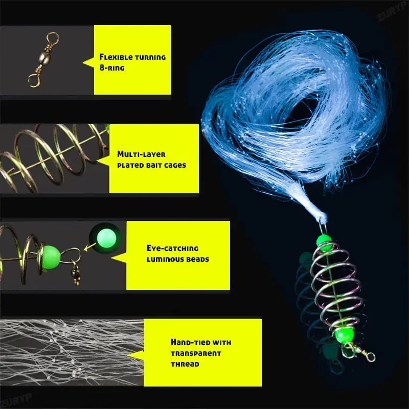 Multi size fishing trap net luminous bead netting 3 5 6 12 sea fish mesh tackle copper shoal cast gill nets