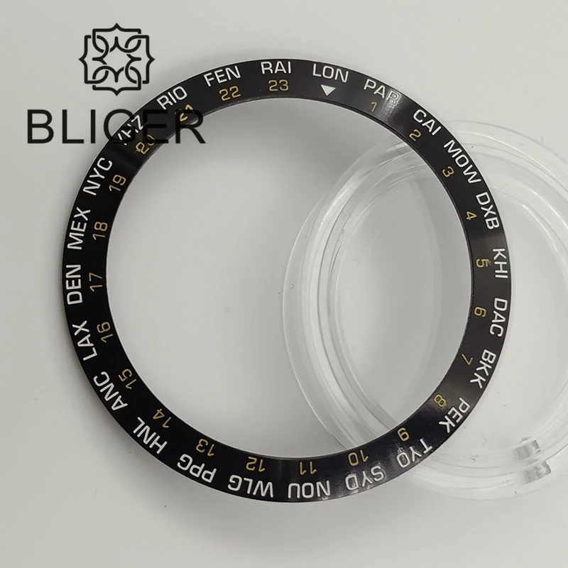 BLIGER Multicolor Watch Bezel Insert for Men's Automatic Watches