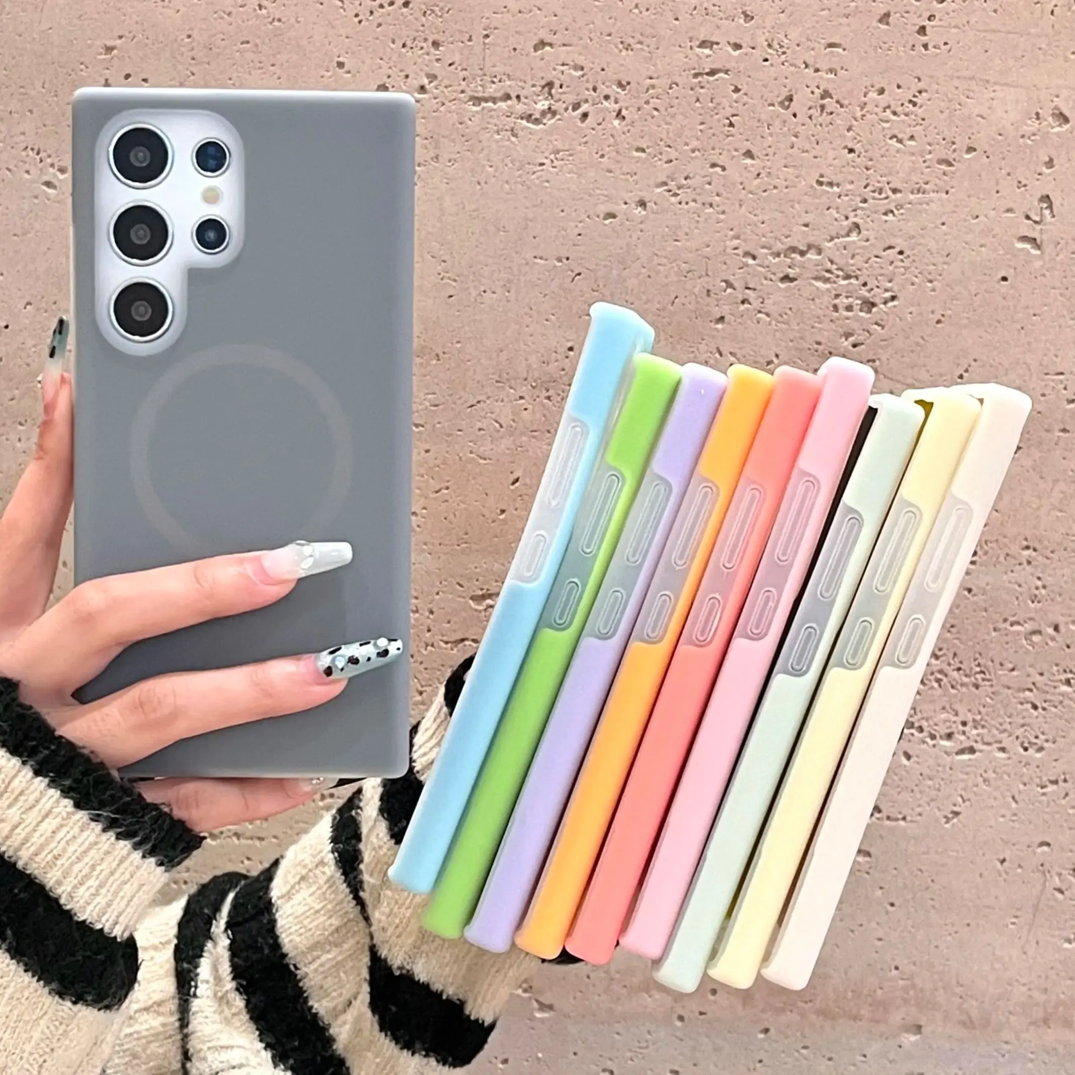 Luxury Ins Chic Jelly Liquid Silicone Shockproof Matte Case with MagSafe