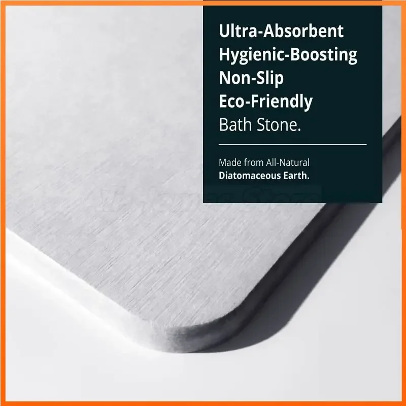 39x60CM Stone Bath Mat Non-Slip Super Absorbent Diatomaceous Earth