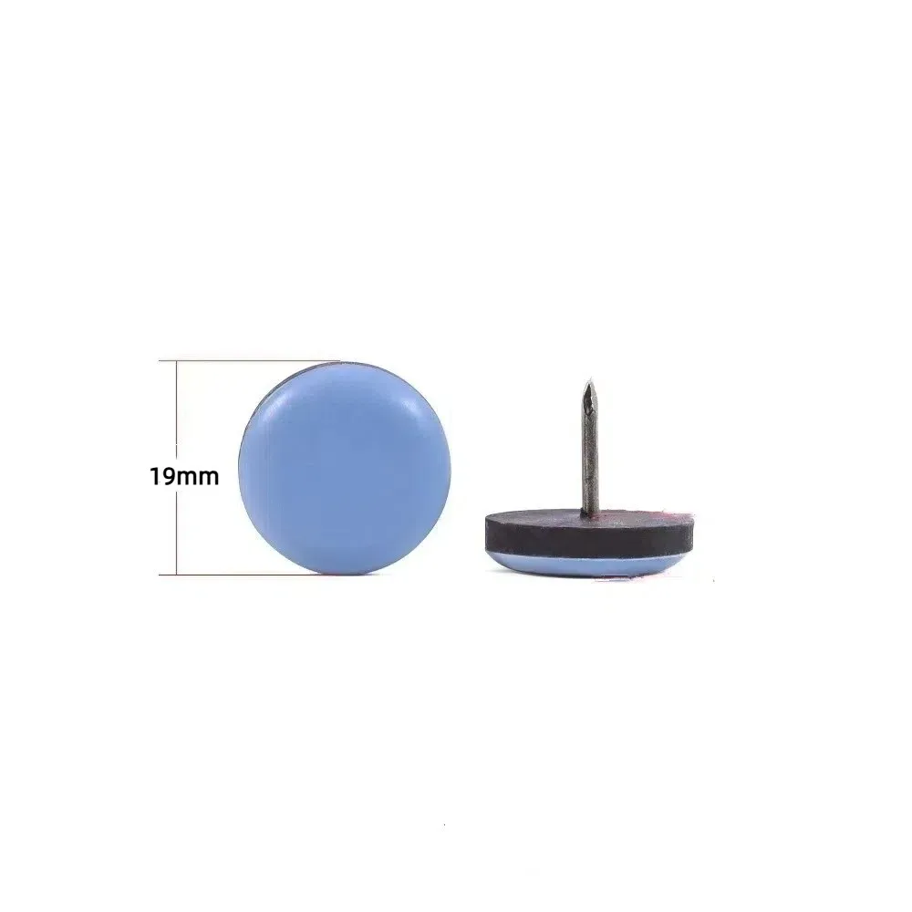 20-Pack Round Furniture Leg Floor Protectors with Nail-on Sliders - Noise-Reducing Pads