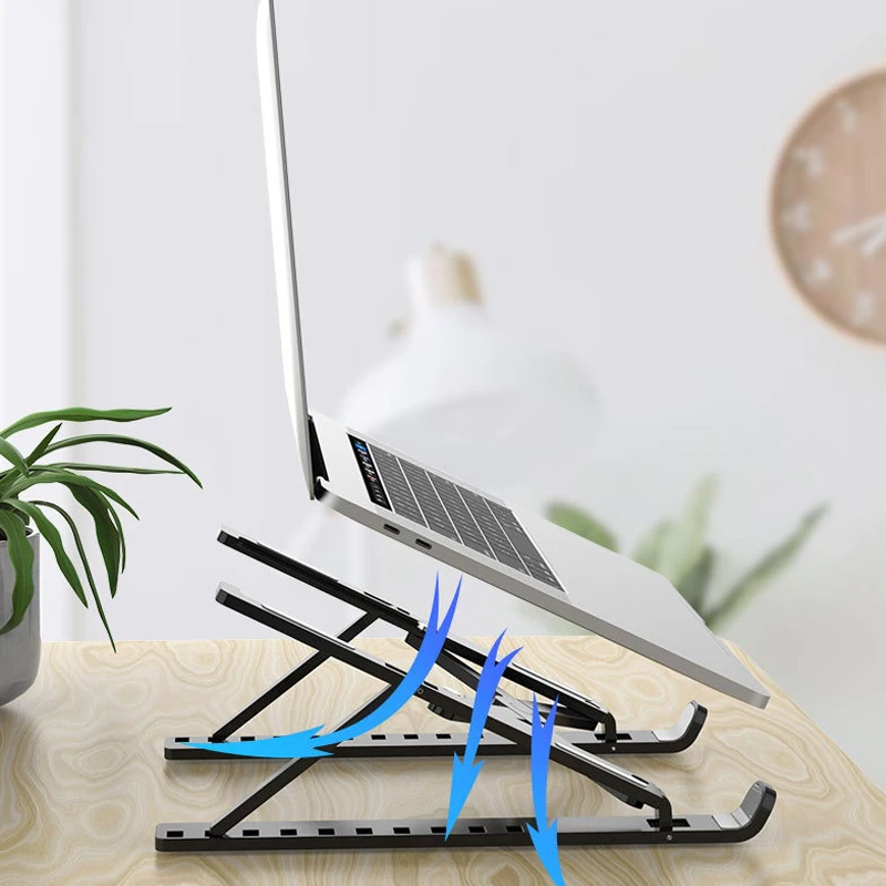 C2 Desk Tables Laptop Stand Foldable Adjustable Lifting Tablet Portable Cooling Stand For Macbook Air Pro Ipad Computer Supports