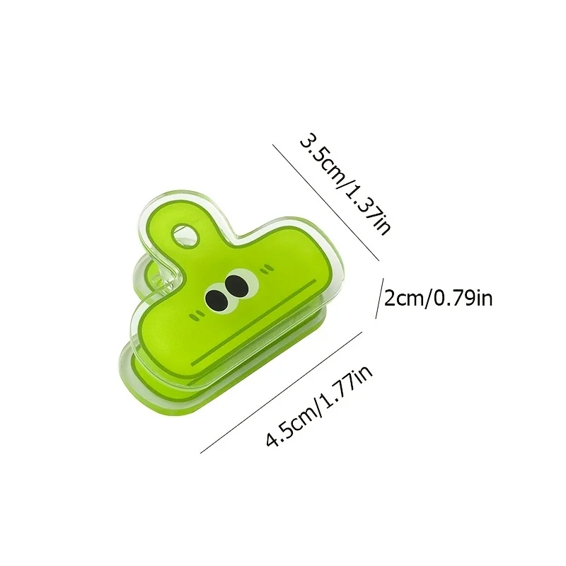 Binder Clips Paper Clips Metal Clamp Clips 4pcs Pack Multicolor Cute Face Acrylic Binder Clip Planner Clips Paper Clamp Office Decorative School Stationery