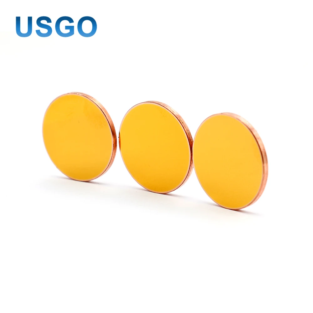 USGO 1/3pcs 구리 반사 거울 직경 20 25 30mm Co2 레이저 절단 및 조각 기계용 Cu 레이저 거울