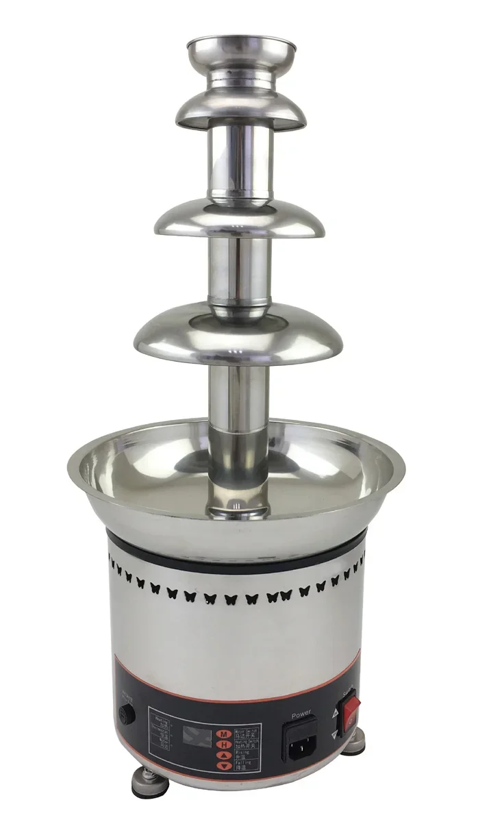 Fashion Double Towers Chocolate Fountain Machine / Five Layers Commercial Fountain