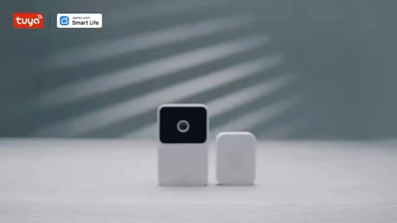 tuya Wireless smart video doorbell, 2.4G WiFi home security camera, 2-way audio, night vision, battery, secure home monitoring