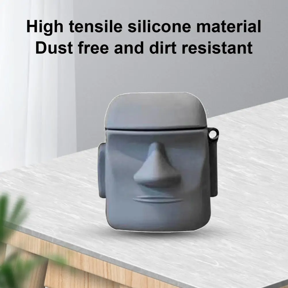 Resistente Alle Macchie Full Coverage 3D Stone Statue Elmo Wireless Earbud Guscio Protettivo Per 1/2/Pro 3