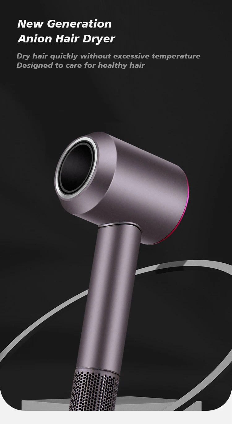 Leafless Hollow Electric Hair Dryer 220V/110V Household Negative Ion Fast Drying Strong Constant High-power Electric Hair Dryer