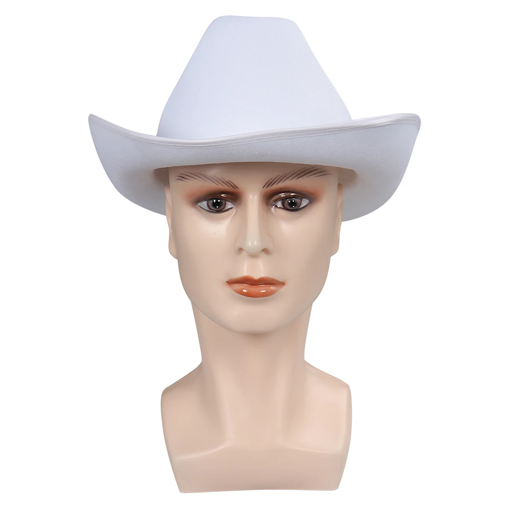 Ken Cosplay White Cowboy Hat Cap Fashion Caps Costume Accessories Adult Halloween Carnival Party Disguise Suits Props