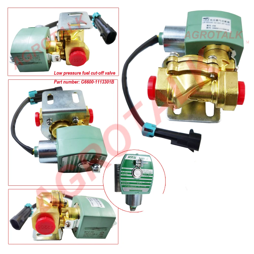 

Low pressure fuel cut-off valve for Yuchai CNG engine YC6J210N-30 , part number: G6600-1113301B
