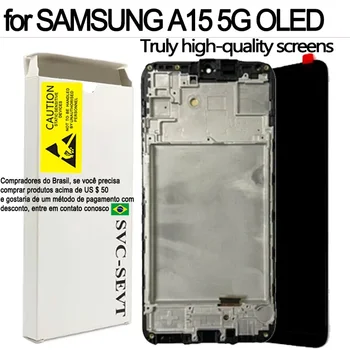 Nuovo OLED 90Hz Per Samsung A15 4G A155F A155M Display LCD Touch Screen Digitizer Per Samsung A15 5G A156B A156E LCD