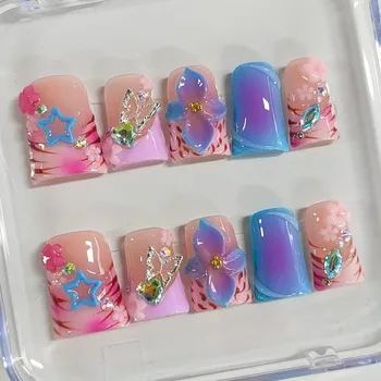 Alternative view of Pastel Butterfly Flower Press On Nails