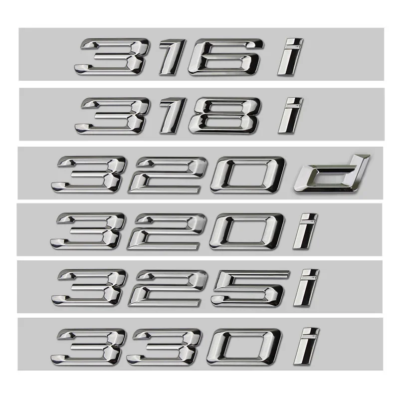 

3D ABS Car Letters Trunk Badge 316i 318i 320i 325i 328i 330i 335i 330d 320d Emblem Logo Sticker For BMW E46 F30 E90 Accessories