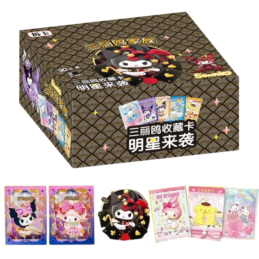 

Original Sanrio Card For Children Bad Badtz-Maru Hello Kitty Kuromi Cat's Eye Rare Booster Game Collection Card Christmas Gifts