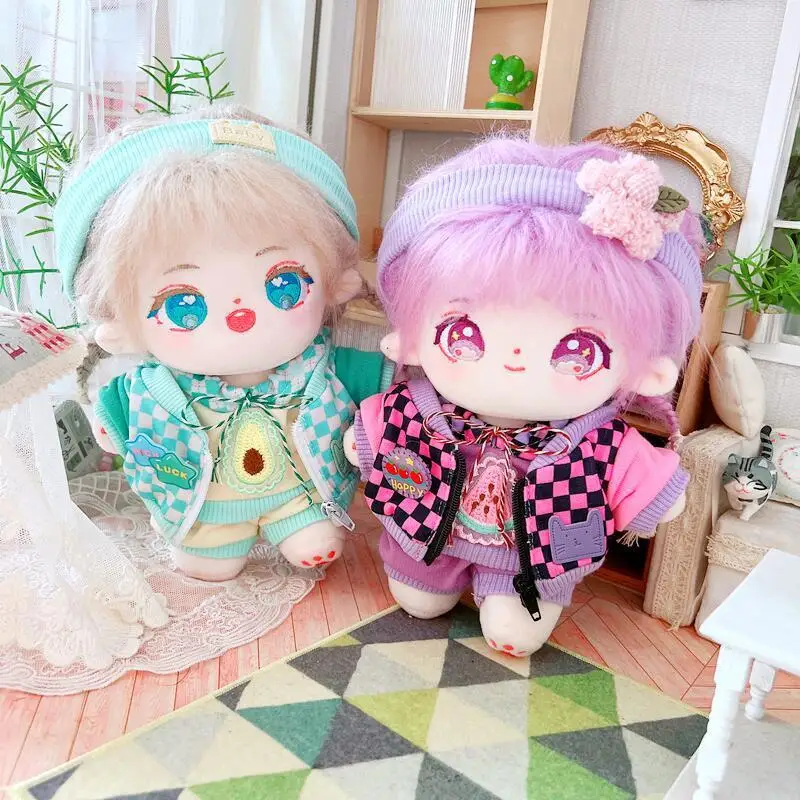 Plush Dolls Humanoid Dolls 20cm IDol Doll Plush Cotton Star Dolls Kawaii Stuffed Baby Plushies No Attributes Toys Fans Collection Children Gifts