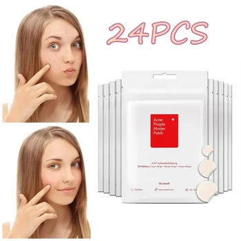 24pcs Face Acne Pimple Spot Facial Skin Care Blackhead Removal Freckle Patches Scar Care Treatment Stickers Acne Mask Beauty 1