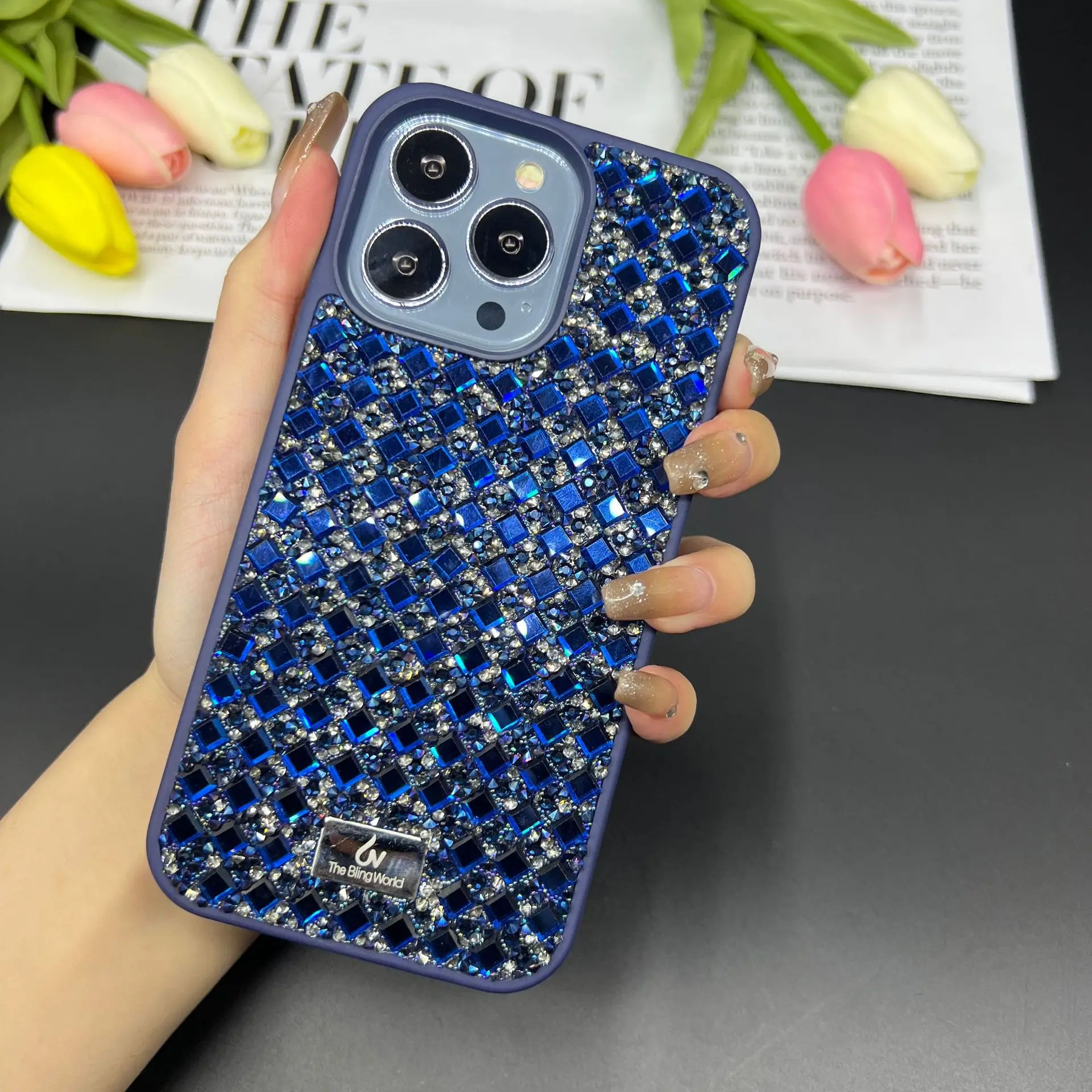 Wlz Funda Para IPhone 14, Con Marco Ondulado Rizado, Diseño De Purpurina Con Lentejuelas Onduladas, De Silicona Suave, A Prueba De Golpes, Para Mujeres Y Niñas (rosa Transparente, IPhone 14