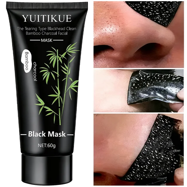YUITIKUE Masque noir au charbon de bambou 60g - Type de déchirure Nettoyage en profondeur, élimination des points noirs pour une peau claire 1