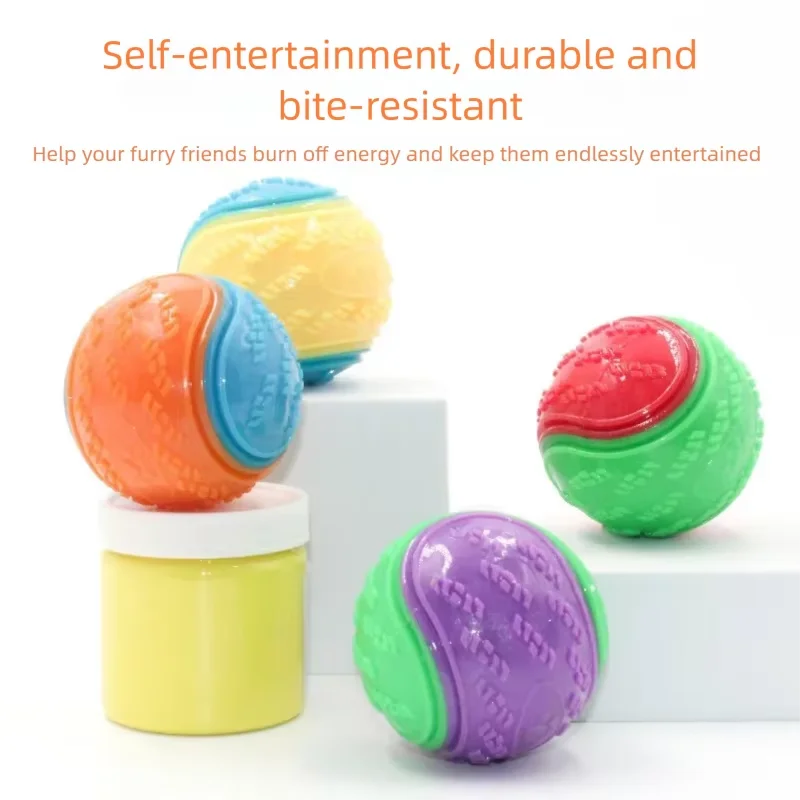 Dogs Interactive Toys Soft TPR Toys For Dog Pet Teeth Cleaning Bite Resistance Squeaky Dog Ball Toy GGWJ02_voghion.com