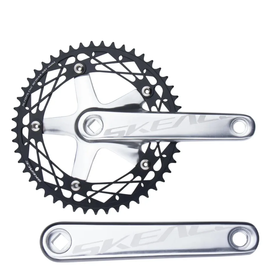 SKEACE ピストクランクセット 49T 165mm SKEACE ホローテック クランクセット、ピスト クランク