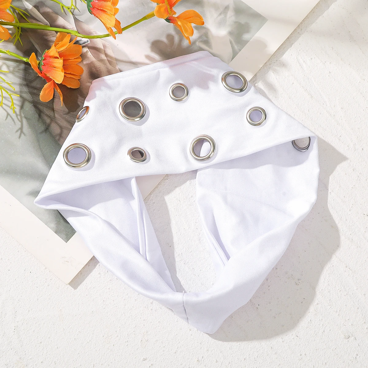 Elastic Hair Scarf Hair Bands Women Black Grey Fashion Hair Accessories Bandage Bandana Headwear Festival Gift