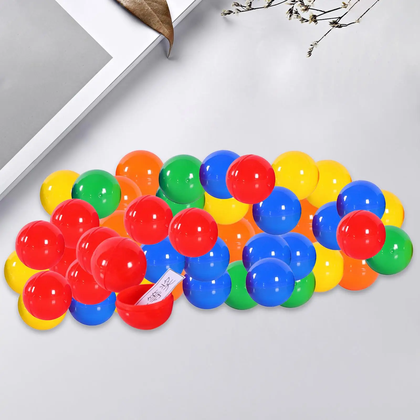 50Pcs Bingo Ball Calling Balls Replacement Equipment Portable Opening Tally Ball Raffle Balls for Birthday Home Family