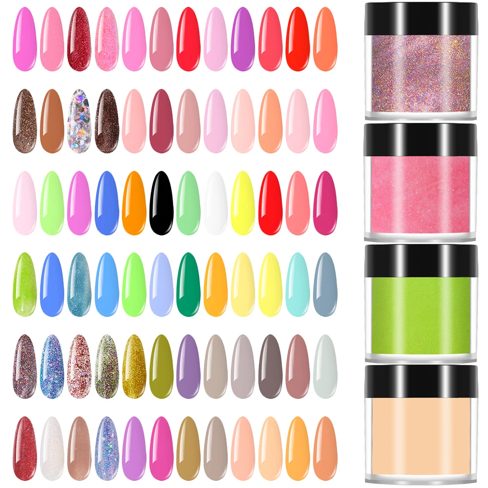 12colors/set Acrylic Powder 3in1Extendion/Dipping/Carving Scultpure Crystal Powder Nail Art Polymer Builder Manicure Dust 2