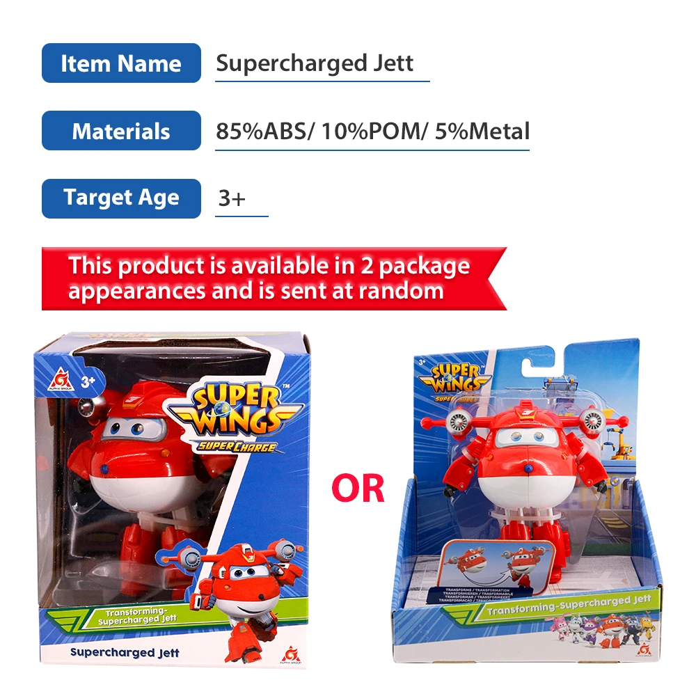 Figuras de acción de superwings para niños, juguetes transformables de 5 pulgadas, Jett Dizzy Donnie, Deformación de avión, Robot, animación