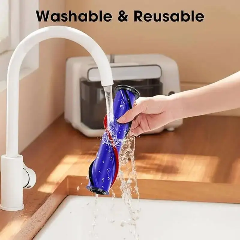 Direct Brush Head for Dyson V8 V10 V11 V15 V7 Vacuum Cleaner Hardwood Floor Attachment Bristle Roller Brush Vacuum Cleaner Parts