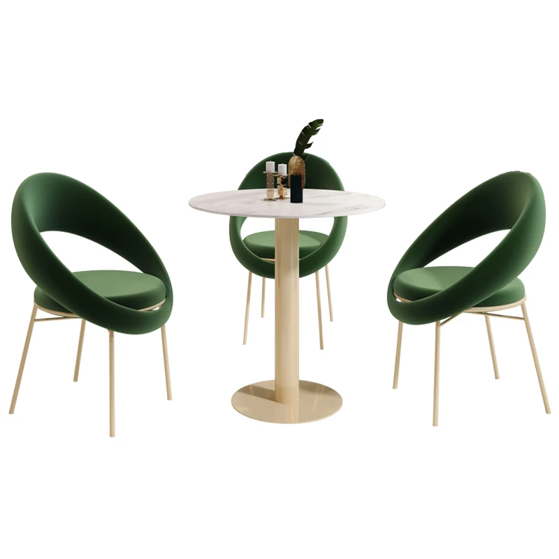 

Yy Creative Simple Leisure Small round Table Milk Tea Shop Table and Chair Combination Set