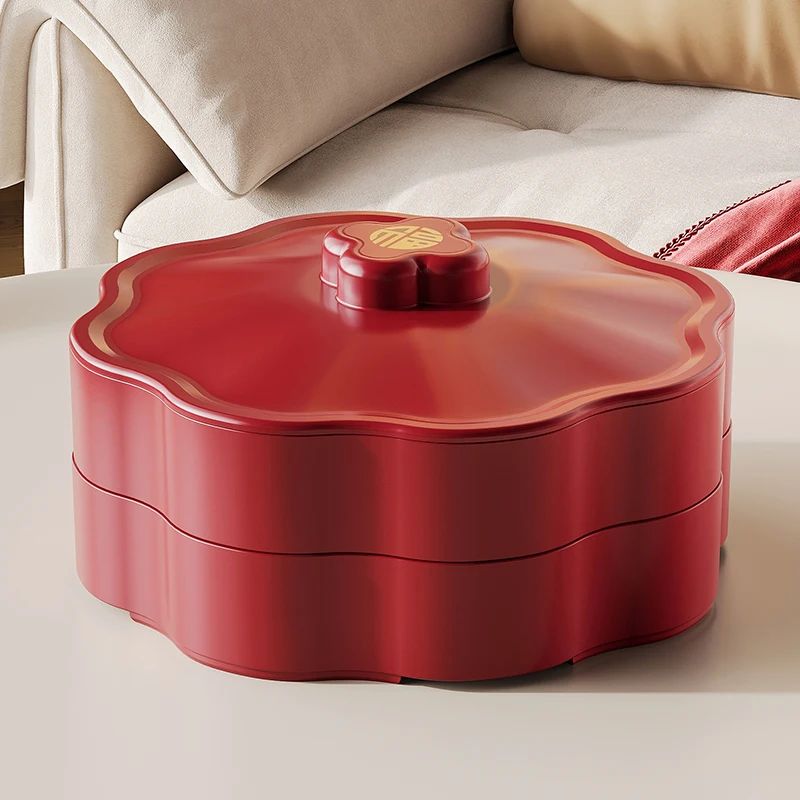 Home Candy Tray Dried Fruit Snacks Candy Storage Tray Living Room Coffee Table Dried Fruit Small Item Storage Box PP Material