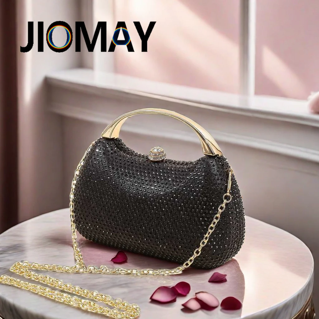 

JIOMAY High End Diamond Metal Tote Bag A Must-Have For Banquet Matching Luxury Designer Bags Approve Messenger Bag Type Handbags