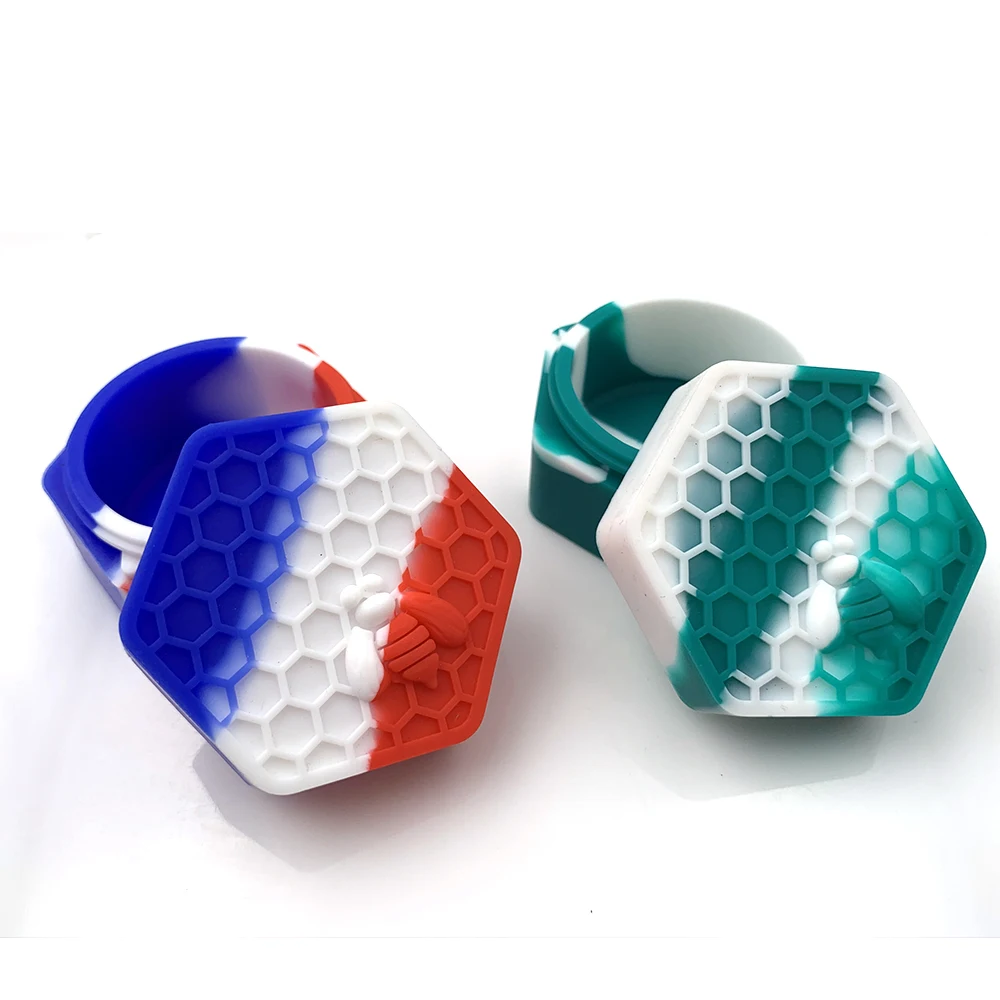 Hexagonal Silicone Wax Container