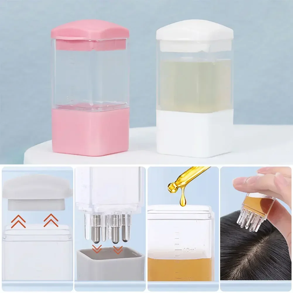 Applicatore Del Cuoio Capelluto Essenza Minoxidil Crescita Dei Capelli Palla Fluida Massaggio Testa Farmaco Consegna Striscio Pettine Guida Liquido